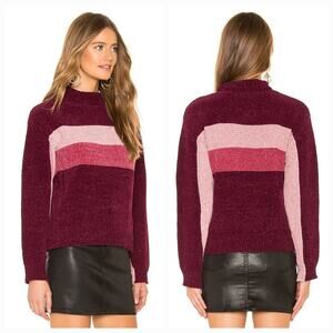 Lovers and Friends Raye Chenille Sweater in Tonal Pink Small